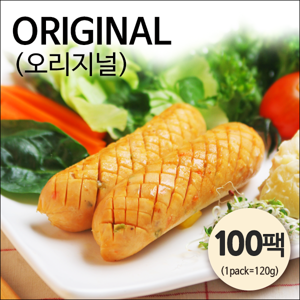 [자연애벗] 발효닭가슴살 소시지 오리지널 100팩